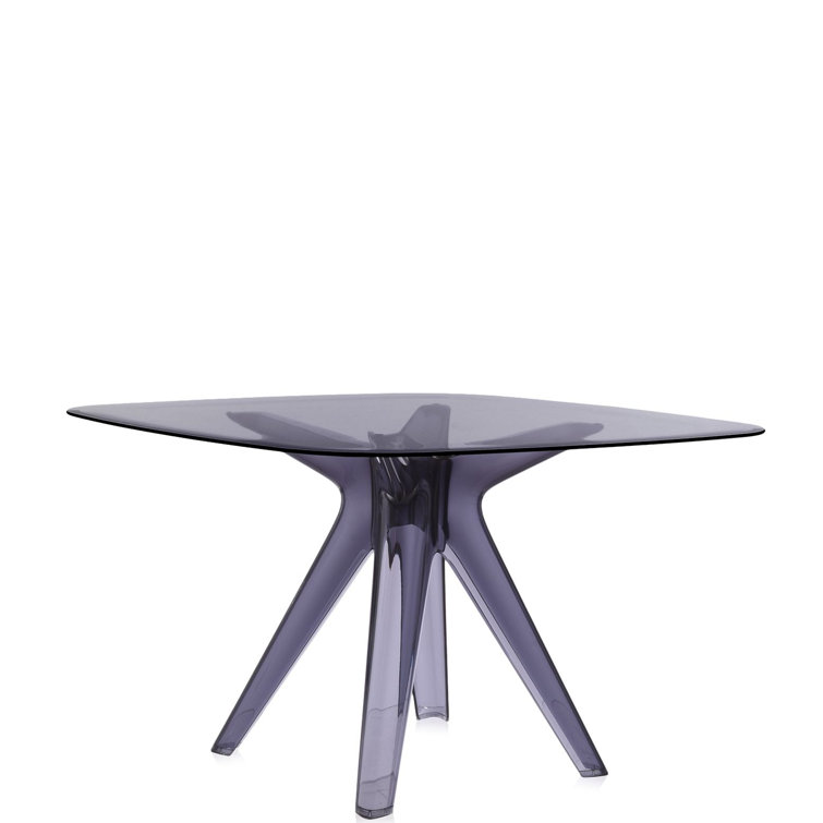 Sir Gio Contemporary Square Smoke Glass Dining Table