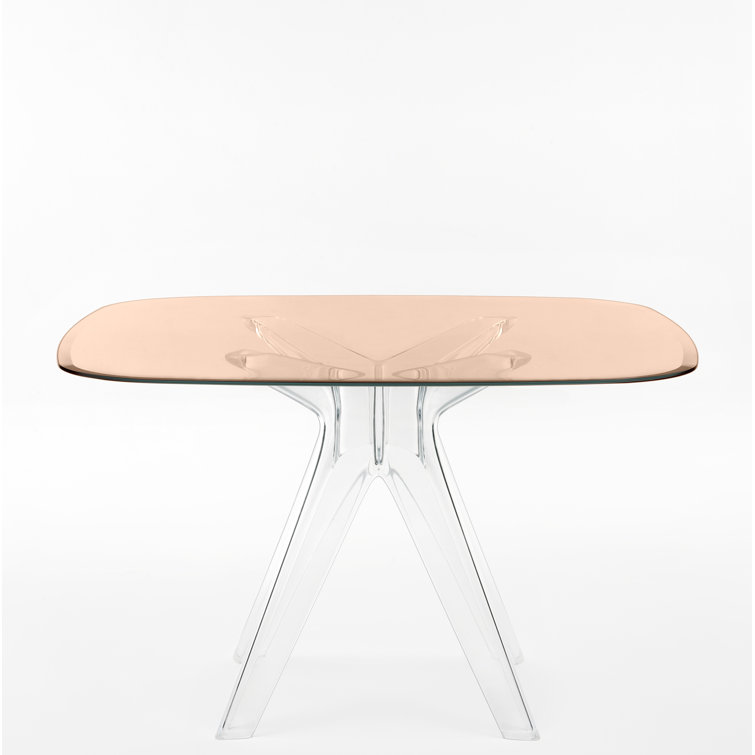 Philippe Starck Pink Glass Square Dining Table