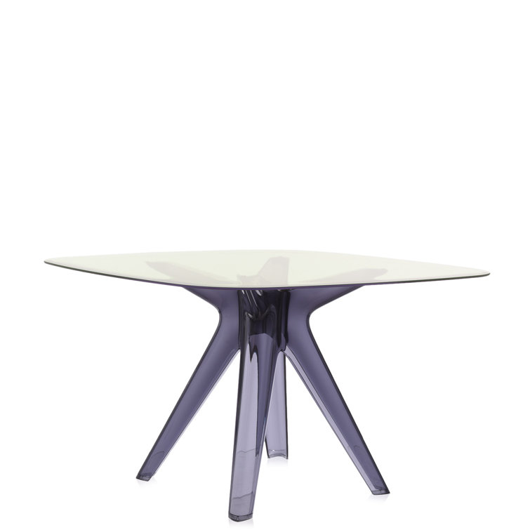 Starck Contemporary 120cm Glass Dining Table - Green Transparent