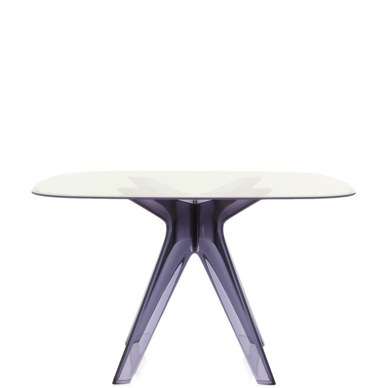 Starck Contemporary 120cm Glass Dining Table - Green Transparent