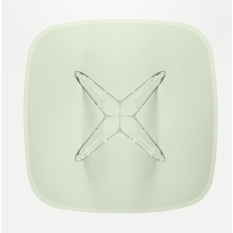 Starck Contemporary 120cm Glass Dining Table - Green Transparent