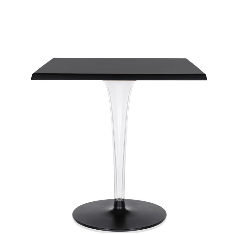 TopTop Dr. Yes 24" Square Black Acrylic Outdoor Table