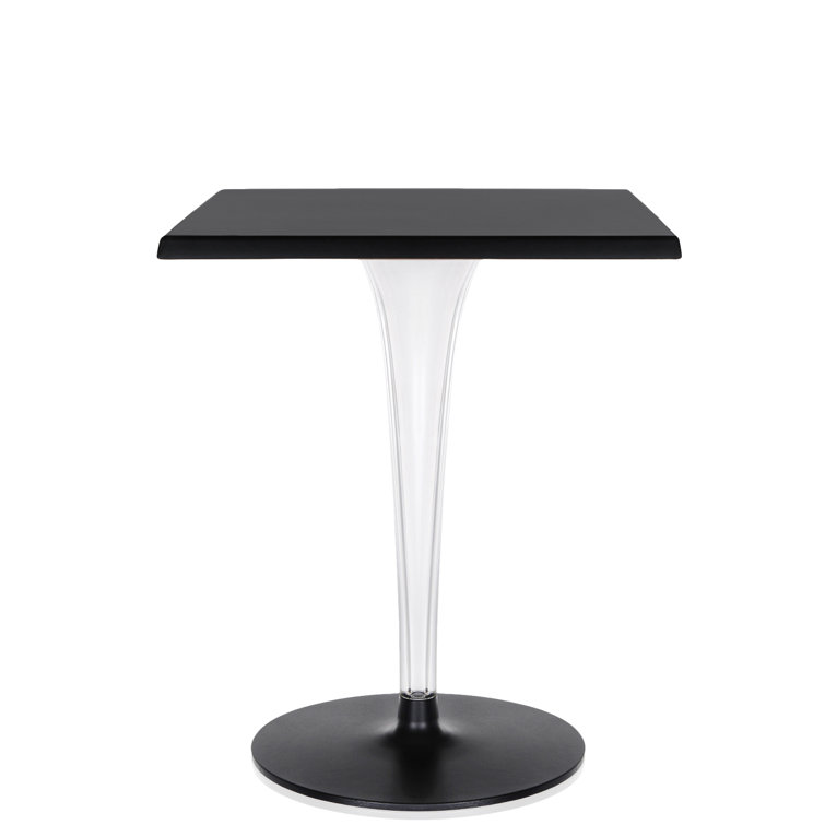 TopTop Dr. Yes 24" Square Black Acrylic Outdoor Table