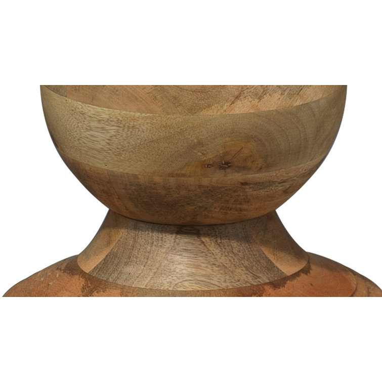 Natural Wood & Linen Shade 72" Edison Floor Lamp with 3-Way Switch