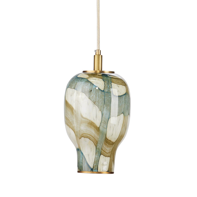 Helen Small Blue and Brown Glass Pendant Light