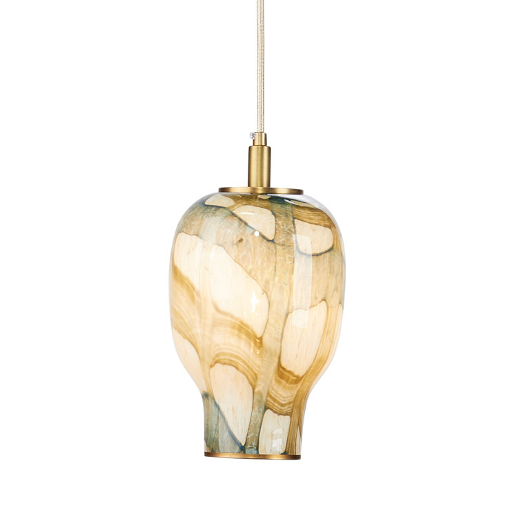 Helen Small Blue and Brown Glass Pendant Light