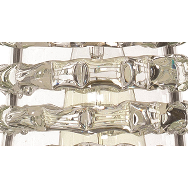 Mini Lindsay Clear Glass 1-Light Pendant with Silver Accents