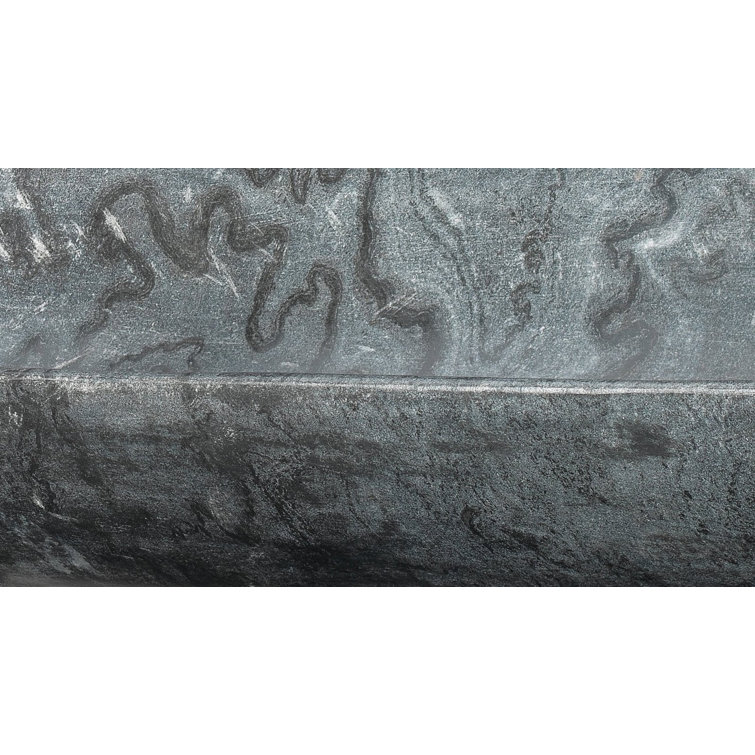 Handcrafted 26'' Long Gray Marble Decorative Bowl
