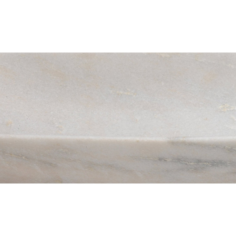 Handcrafted White Marble Oval Decorative Bowl