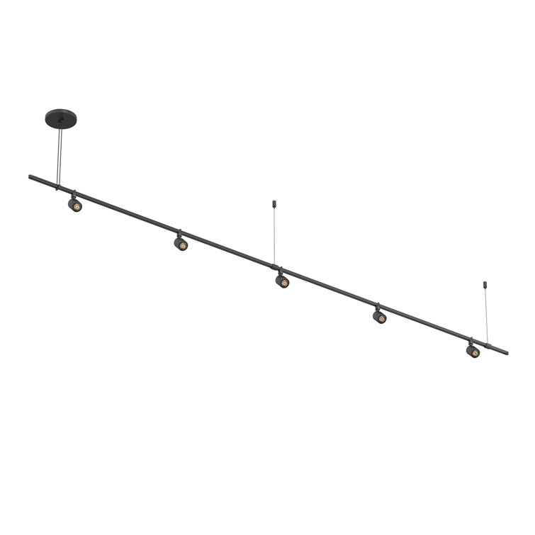 Sleek Satin Black Aluminum LED Island Pendant Light