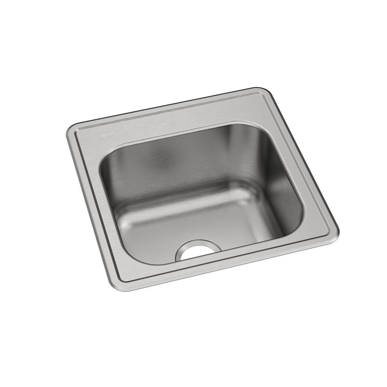 Stainless Steel 20" x 20" Single Bowl Drop-In Sink