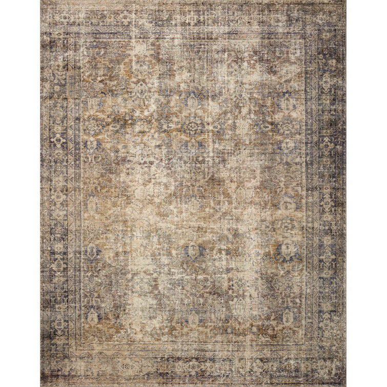 Vintage Sunset Ink Plush Rectangular Area Rug, 2' x 3'6"