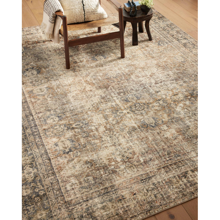 Vintage Sunset Ink Plush Rectangular Area Rug, 2' x 3'6"