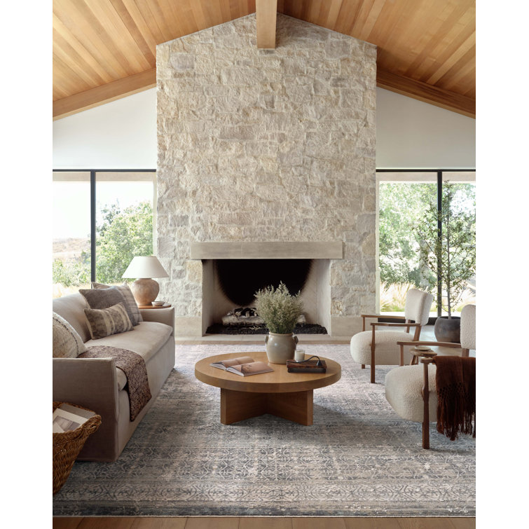 Sky Stone 5'3" x 7'9" Rectangular Gray Wool Blend Area Rug