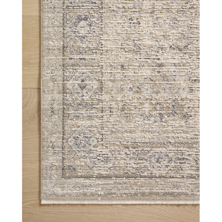Taupe and Dove Round Wool and Synthetic Area Rug