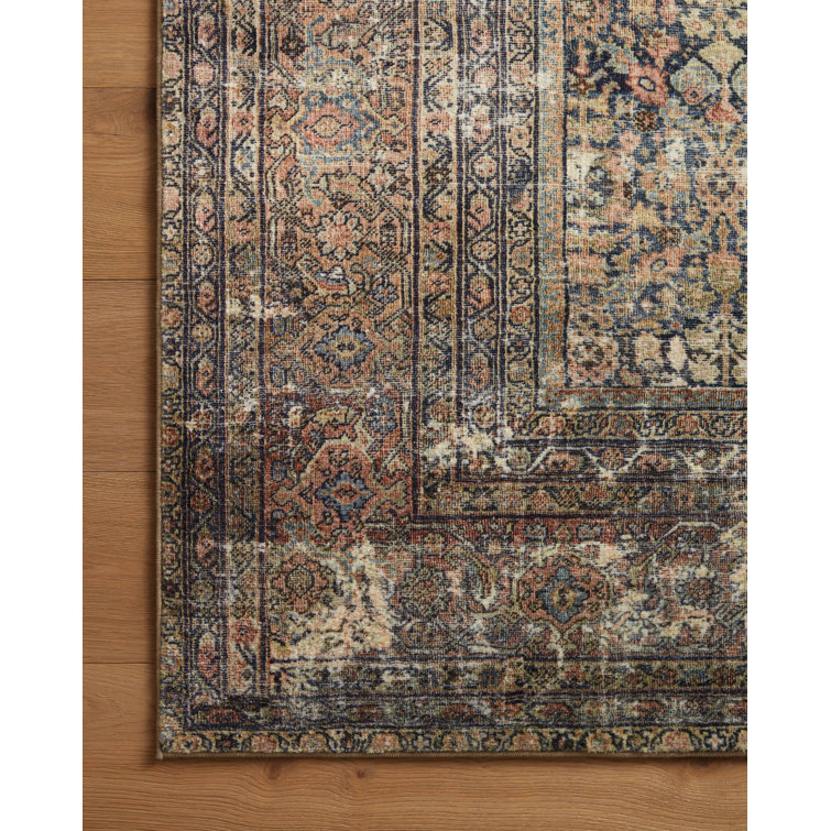 Morgan Denim/Multi Vintage Power-Loomed Runner Rug