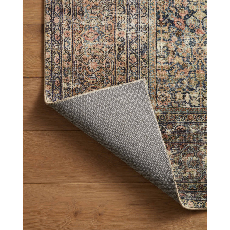 Morgan Denim/Multi Vintage Power-Loomed Runner Rug