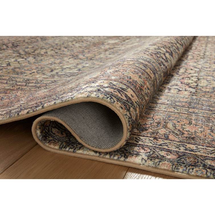 Morgan Denim/Multi Vintage Power-Loomed Runner Rug