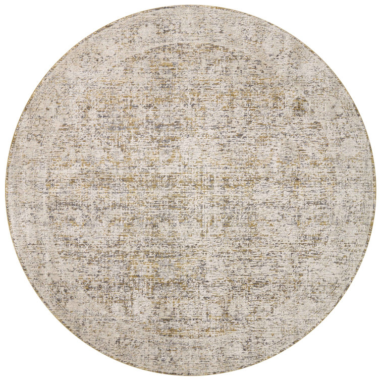 Amber Lewis Gold and Beige Wool Runner Rug