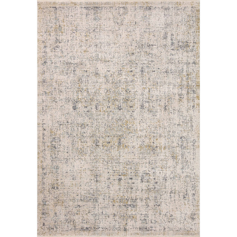Serene Skies 5' Round Blue Wool-Blend Low Pile Area Rug