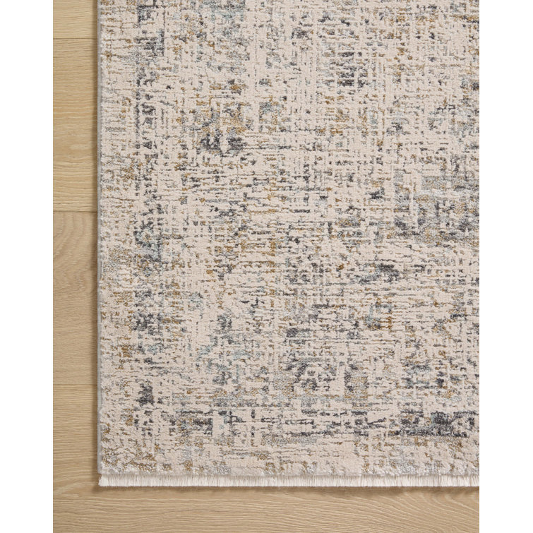 Serene Skies 5' Round Blue Wool-Blend Low Pile Area Rug