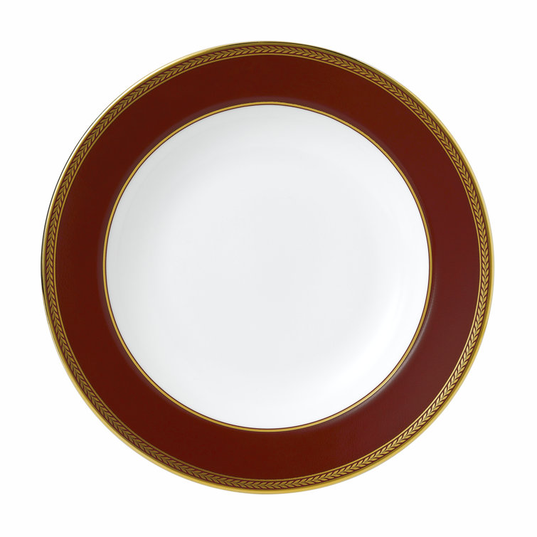 Renaissance Red and Gold Porcelain Soup Plate