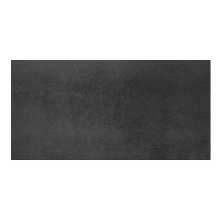 Melange Black Matte Porcelain Large Format Floor and Wall Tile