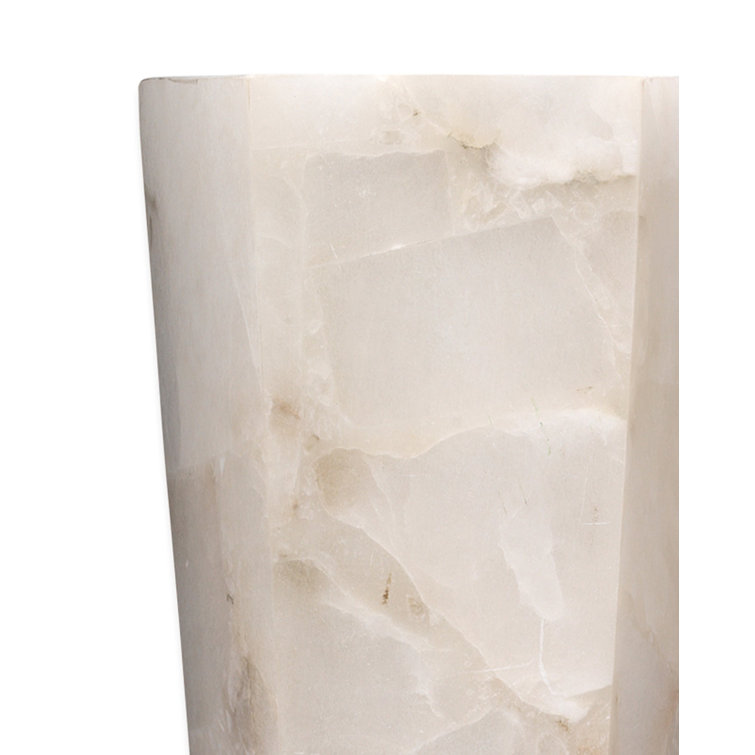 Borealis Alabaster White Dimmable 1-Light Wall Sconce
