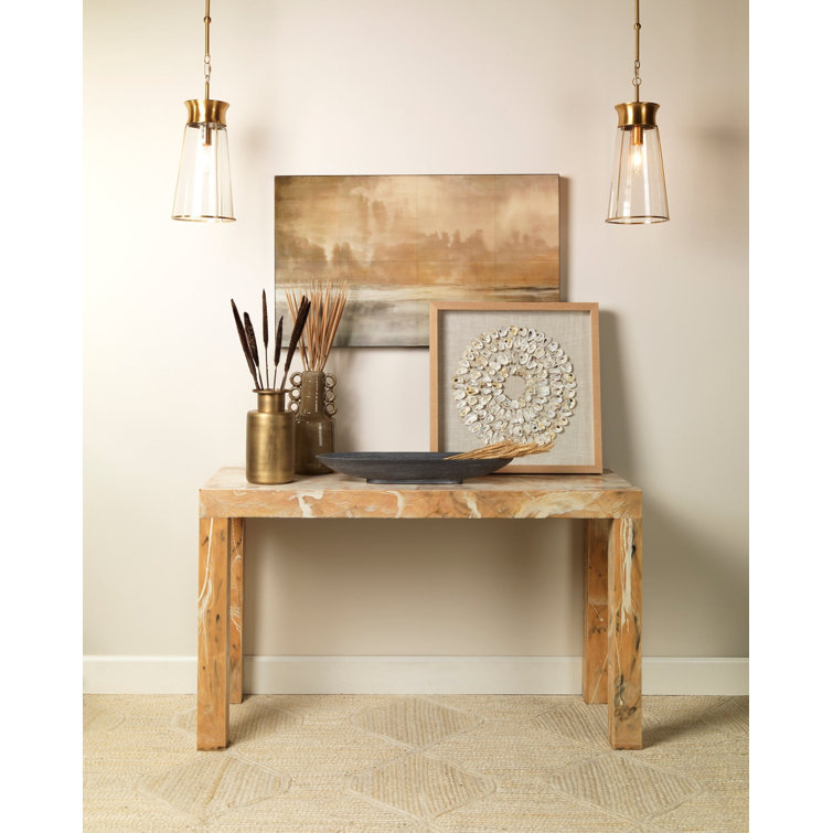 Antique Brass and Clear Glass Mini Pendant Light