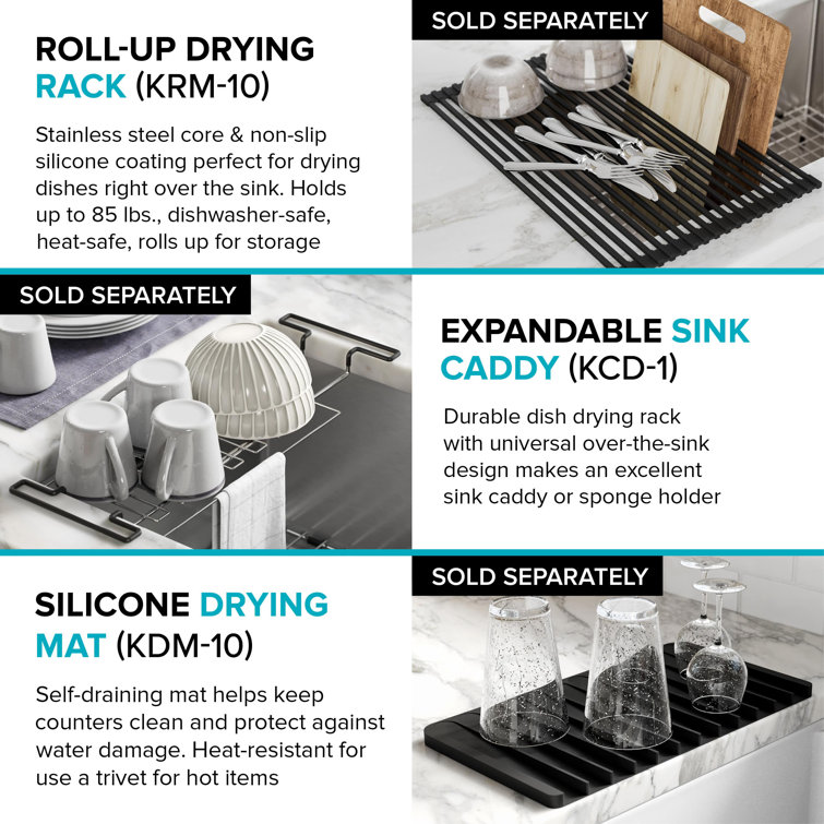 32-Inch Satin Stainless Steel Undermount Kitchen Sink with Accessories