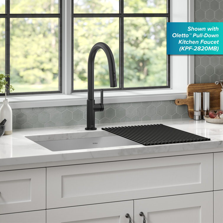 32-Inch Satin Stainless Steel Undermount Kitchen Sink with Accessories