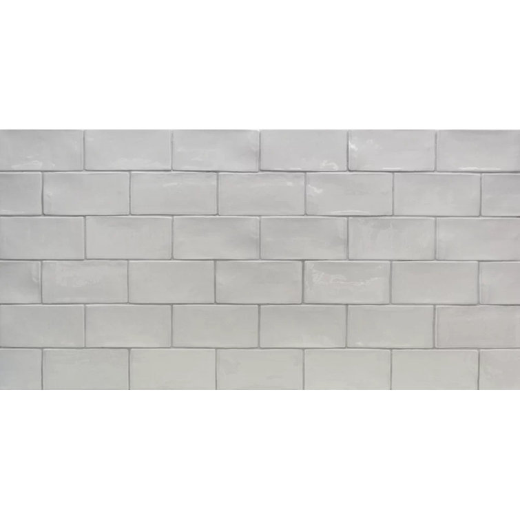 Catalina Gris 3x6 Polished Ceramic Subway Wall Tile