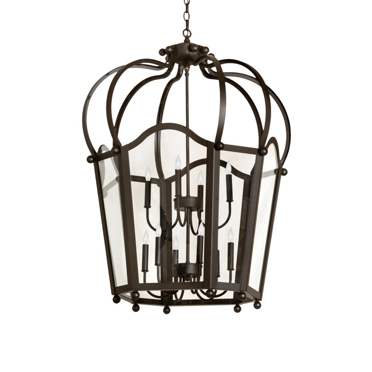 Citadel 10-Light Oil Rubbed Bronze and Clear Glass Pendant