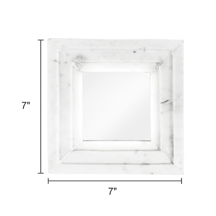 Barrona White Marble 7'' Picture Frame
