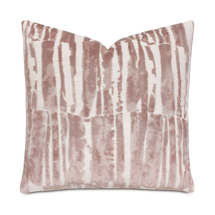 Primrose Abstract Square Embroidered Pillow with Zipper Closure