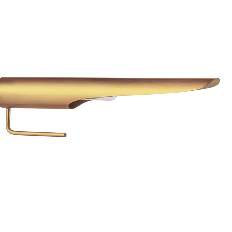 Adjustable Raven Task Lamp in Natural Brass with Sleek Lines