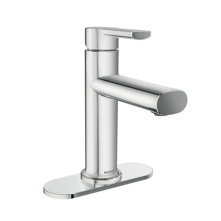 Meena Chrome Single-Handle Bathroom Faucet with Deckplate