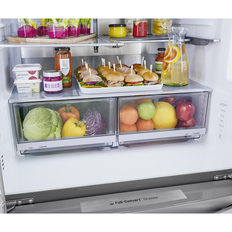36" Stainless Steel Smart French Door Refrigerator with Ice Maker