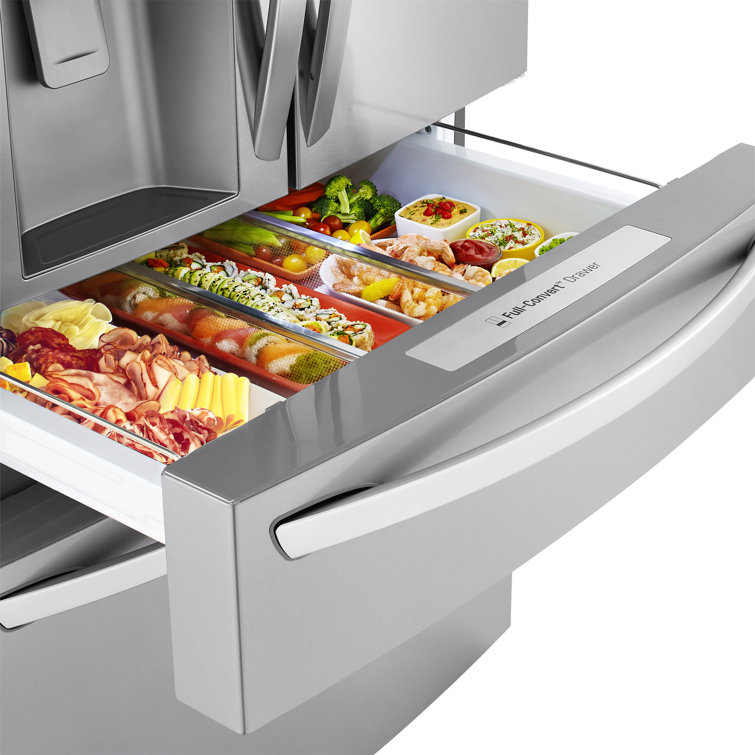 36" Stainless Steel Smart French Door Refrigerator with Ice Maker