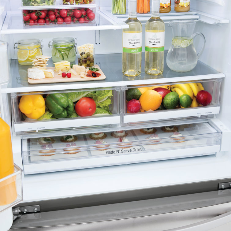 Stainless Steel Smart French Door Refrigerator with Ice Maker