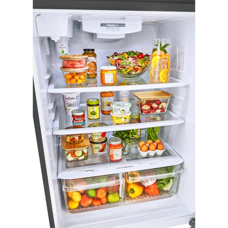 LG 24 cu.ft. Stainless Steel Top Freezer Refrigerator with Ice Maker