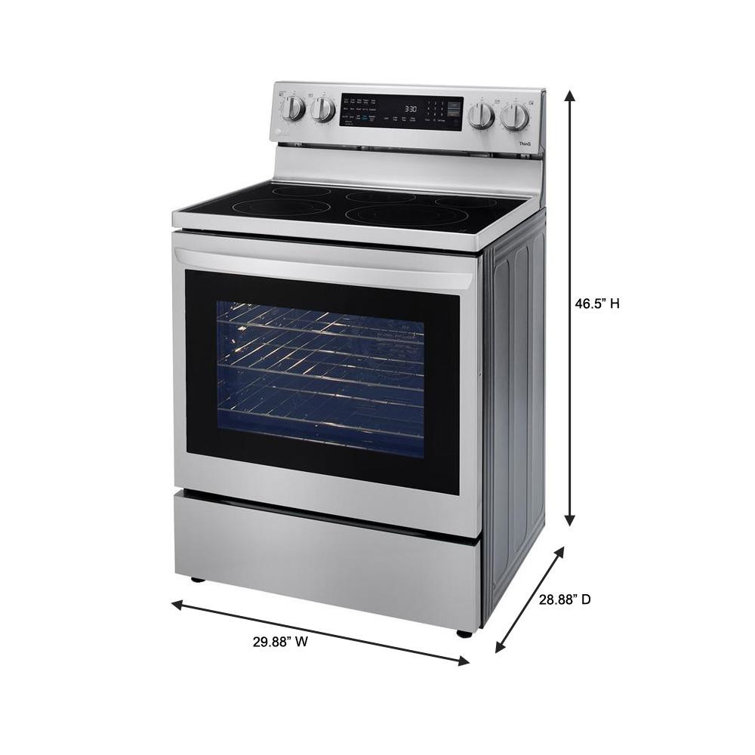 LG 30" Stainless Steel Smart Freestanding Electric Range