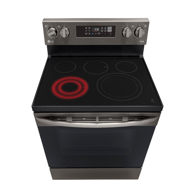 30" Black Stainless Steel Smart Freestanding Electric Range