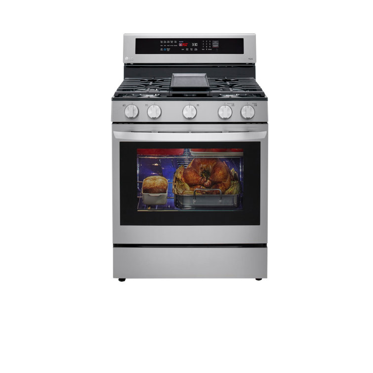 30" Stainless Steel Smart Freestanding Gas Range with Air Fry