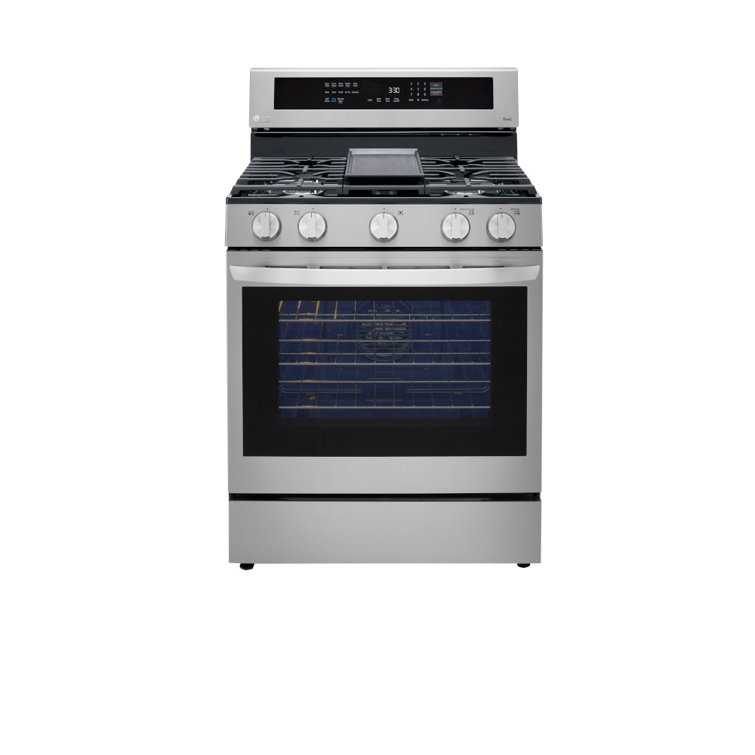 30" Stainless Steel Smart Freestanding Gas Range with Air Fry