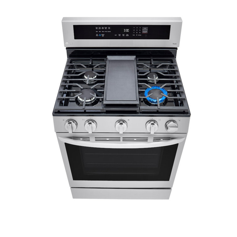 30" Stainless Steel Smart Freestanding Gas Range with Air Fry