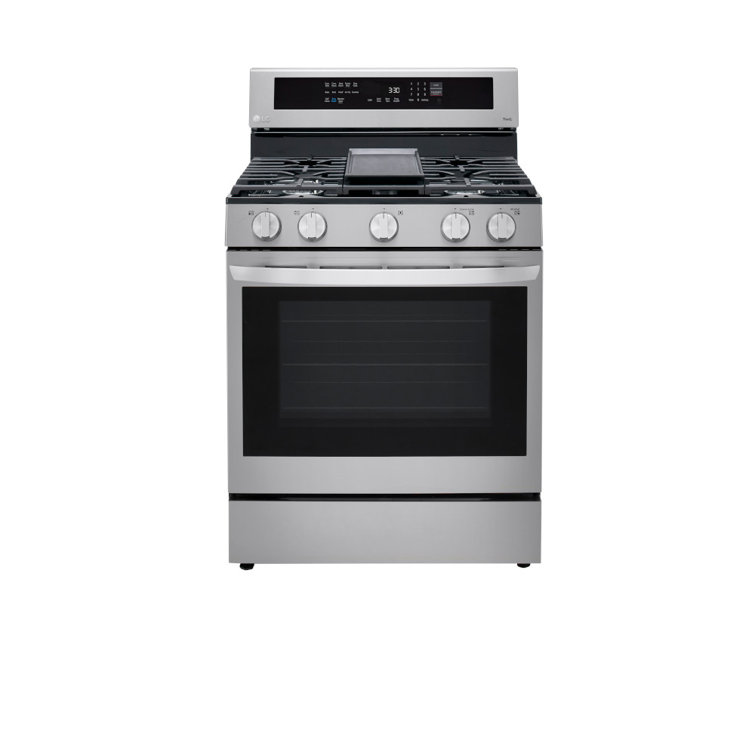 30" Stainless Steel Smart Freestanding Gas Range with Air Fry