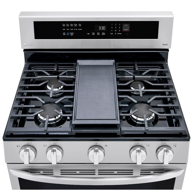 30" Stainless Steel Smart Freestanding Gas Range with Air Fry