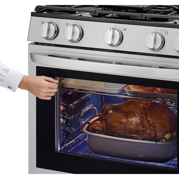 30" Stainless Steel Smart Freestanding Gas Range with Air Fry