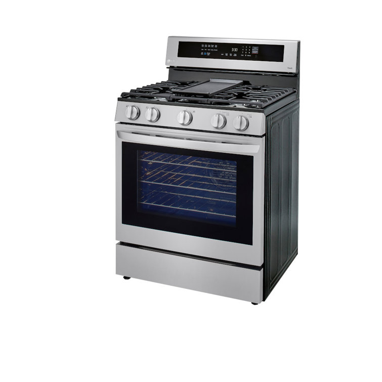 30" Stainless Steel Smart Freestanding Gas Range with Air Fry